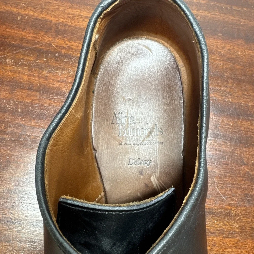 Allen Edmunds Delray Black Split Toe Oxford Dress Shoes Leather Size 10B (1208)